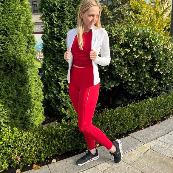 Athleta Rainer Leggings - Red, Small - Picture 2 of 11